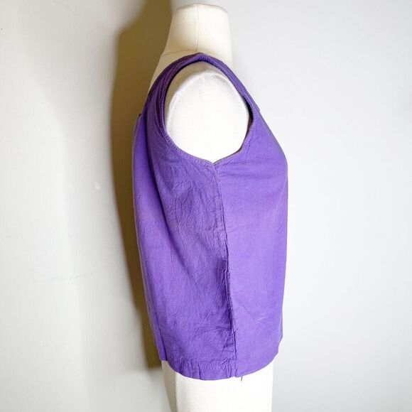 Vintage 90s S Small Tank Top Purple Sport Surf Beach Cotton Wacky Hip Hop Active - Picture 13 of 16